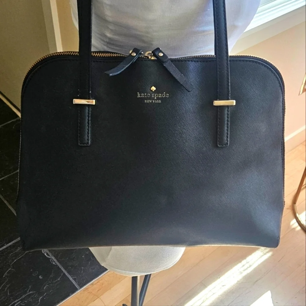Kate Spade Black Leather Dome Grove Street Shoulder Bag